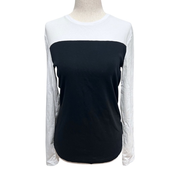 Tops - Ralph Lauren Black and White‎ Long Sleeve Women's Top Sz L Minimalist